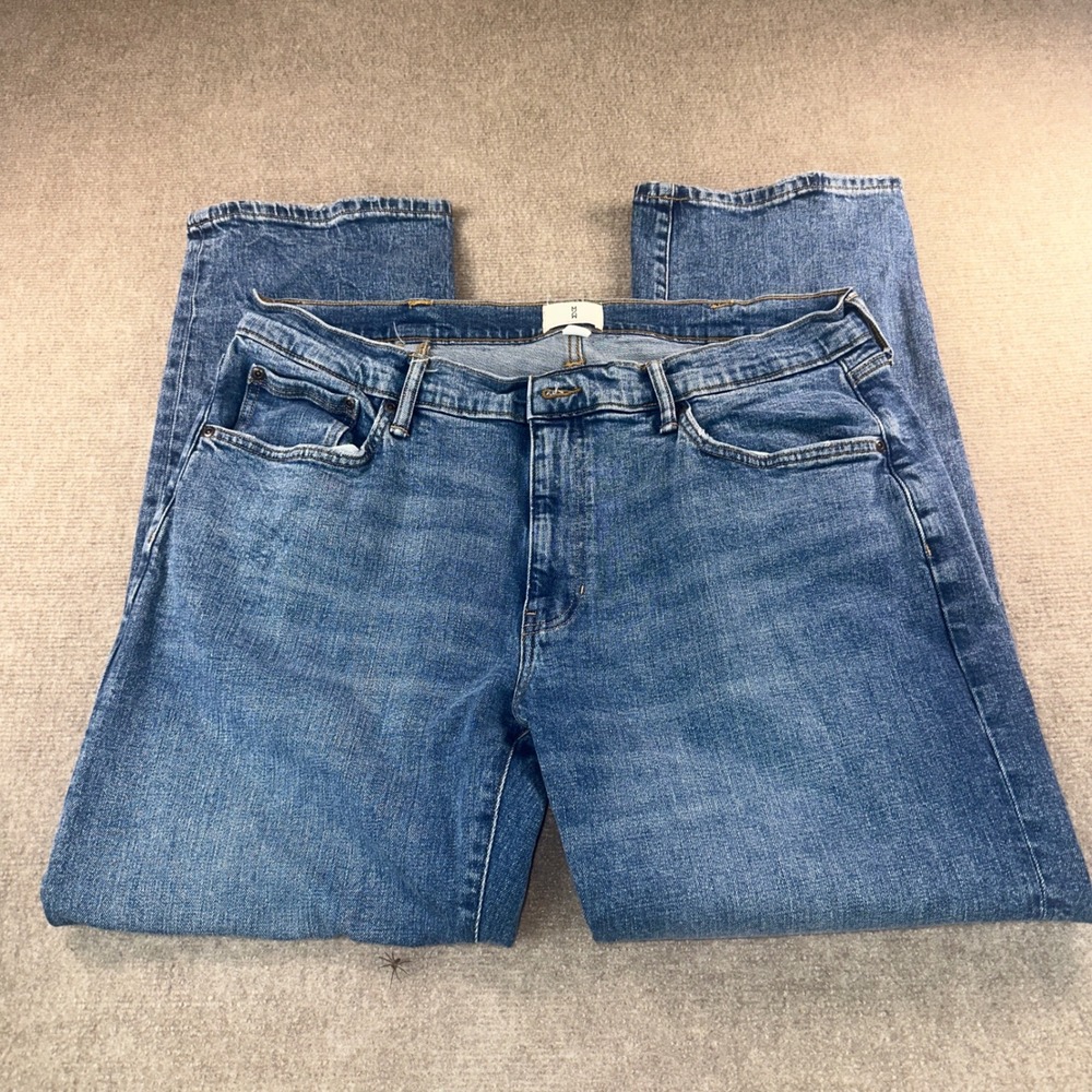 Mutual Weave The Relaxed Mens Straight Leg Jeans Blue Medium Wash 38x30